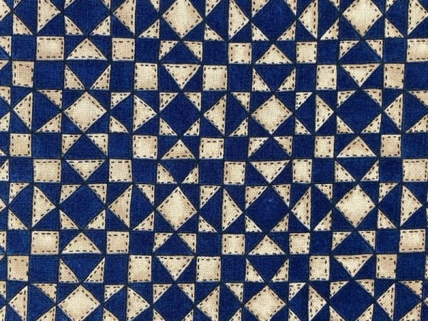 画像2: moda 7045-18 MY CONTRY パッチワーク　紺 (2)