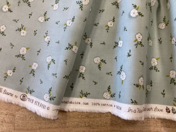 画像4: moda　56056-14 　HAPPINESS　BLOOMS　スモーキーライトグリーン (4)