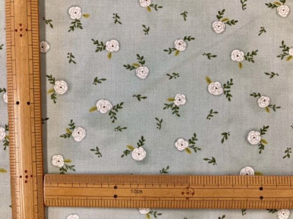 画像3: moda　56056-14 　HAPPINESS　BLOOMS　スモーキーライトグリーン (3)