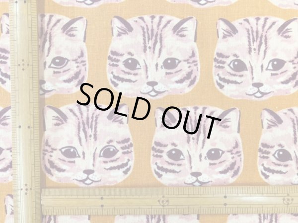 画像3: moda　RS2083-13L　READING　NOOK　キャットフェイス　オレンジ　リネン (3)