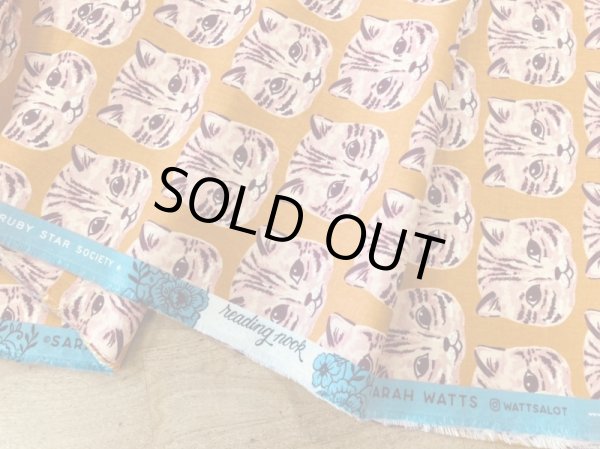 画像4: moda　RS2083-13L　READING　NOOK　キャットフェイス　オレンジ　リネン (4)