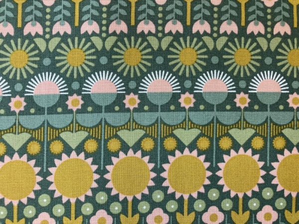 画像3: moda　48383-16　IMAGINARY　FLOWERS　ボーダーフラワー　グリーン (3)