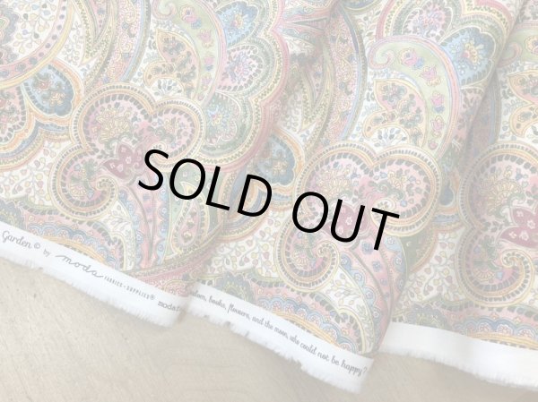 画像5: moda　33741-11　CHELSEA　GARDEN　ヨーロピアンペイズリー　ホワイト (5)