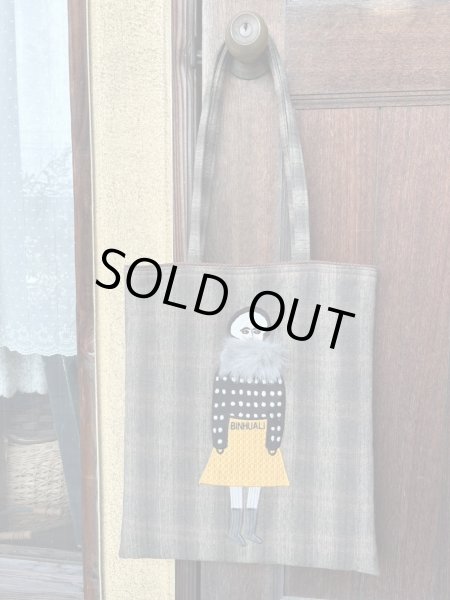 画像1: かんたんトートバッグ　ワッペンシリーズ(2)　マドモアゼルII (1)