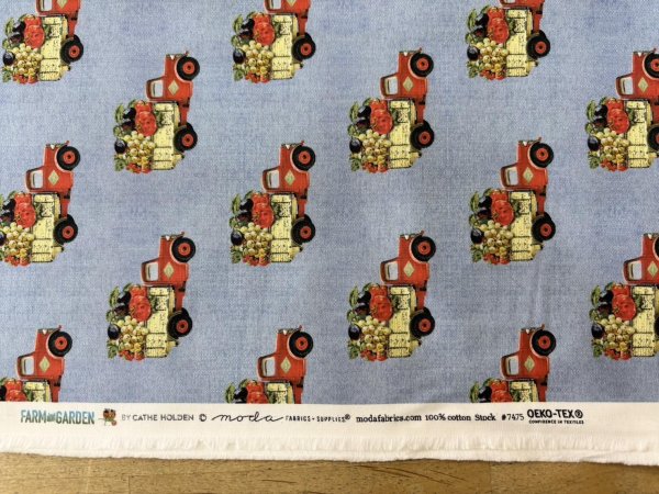 画像5: moda 7475-13 FARM AND GARDEN ブルー (5)