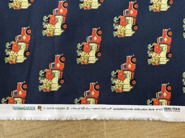 画像4: moda 7475-16 FARM AND GARDEN ネイビー (4)