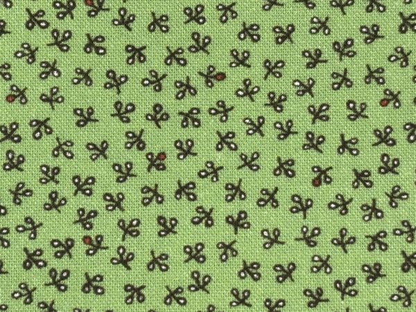 画像1: テキスタイルパントリー　16-0267-D　グリーン　Antique pattern collection (1)