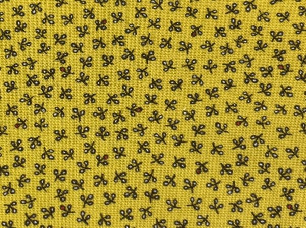 画像1: テキスタイルパントリー　16-0267-B　イエロー　Antique pattern collection (1)